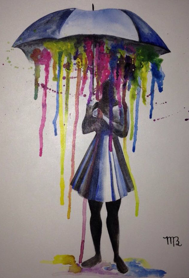 Chuva de cores - 70 x 50 cm  - AST